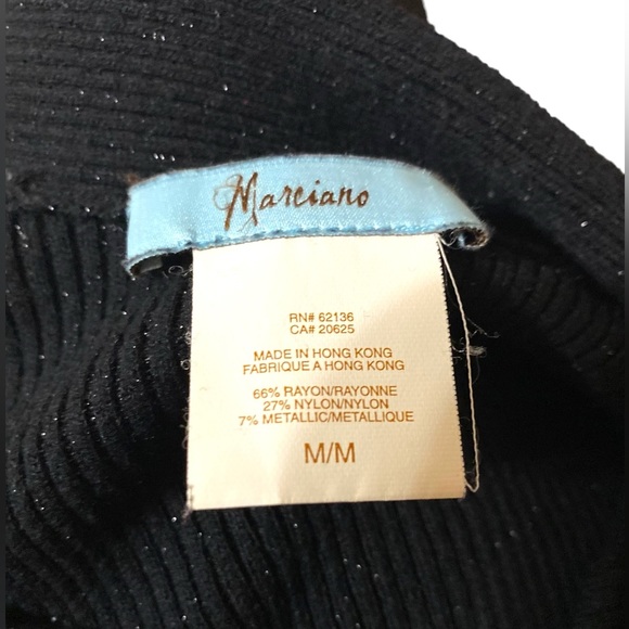 Marciano Black Open Back Metallic
Ribbed Knit Sweater Size M - Picture 2 of 8